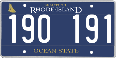 RI license plate 190191