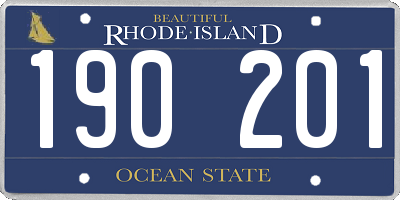 RI license plate 190201