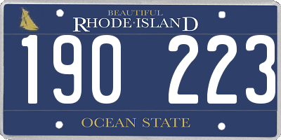 RI license plate 190223