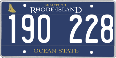 RI license plate 190228