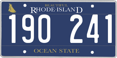 RI license plate 190241