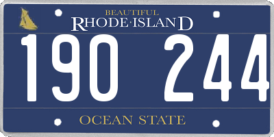 RI license plate 190244