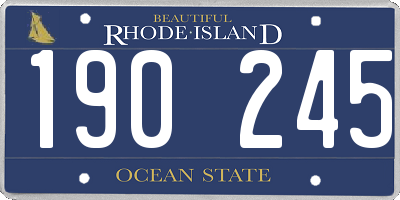 RI license plate 190245