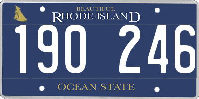 RI license plate 190246
