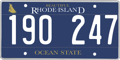 RI license plate 190247