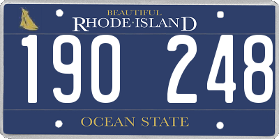 RI license plate 190248