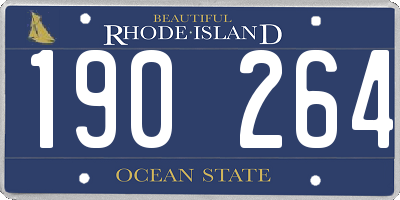 RI license plate 190264