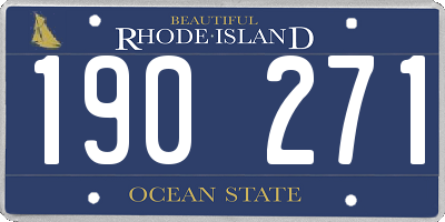 RI license plate 190271