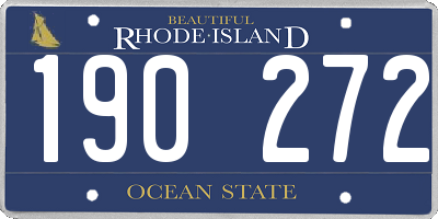 RI license plate 190272