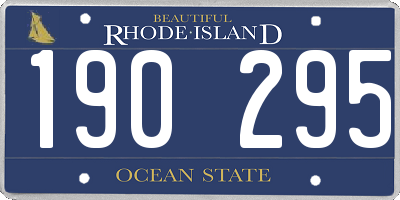 RI license plate 190295