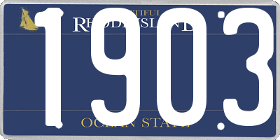 RI license plate 1903