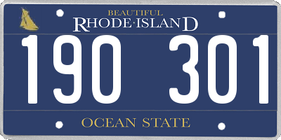 RI license plate 190301