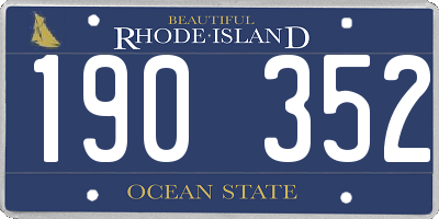 RI license plate 190352
