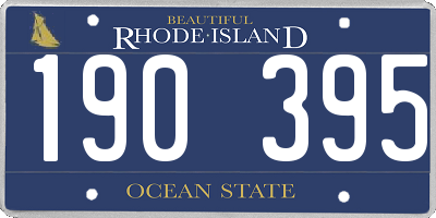 RI license plate 190395