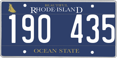 RI license plate 190435