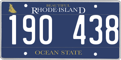 RI license plate 190438
