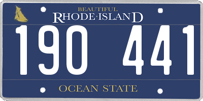 RI license plate 190441