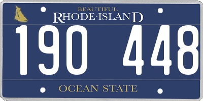 RI license plate 190448