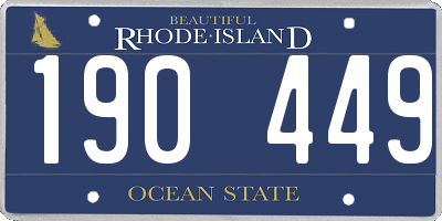 RI license plate 190449