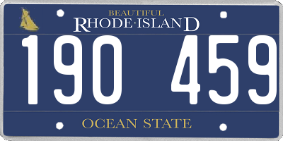 RI license plate 190459