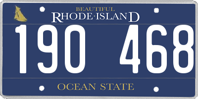 RI license plate 190468