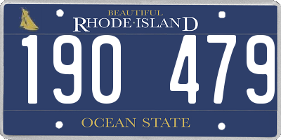 RI license plate 190479