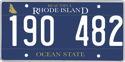 RI license plate 190482