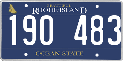 RI license plate 190483