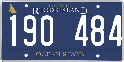 RI license plate 190484