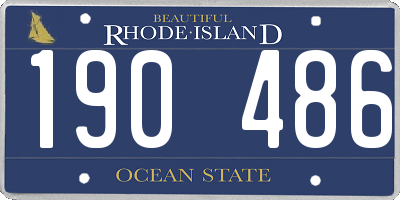 RI license plate 190486