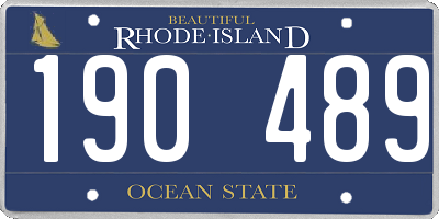 RI license plate 190489