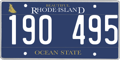 RI license plate 190495