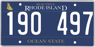 RI license plate 190497