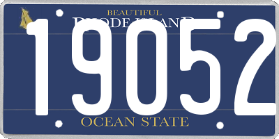 RI license plate 19052