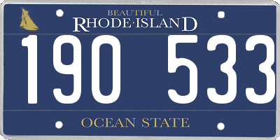 RI license plate 190533
