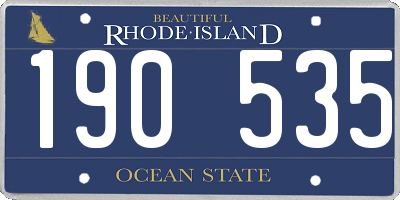 RI license plate 190535