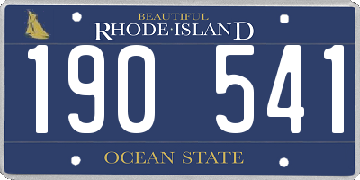 RI license plate 190541