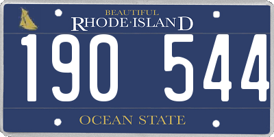 RI license plate 190544