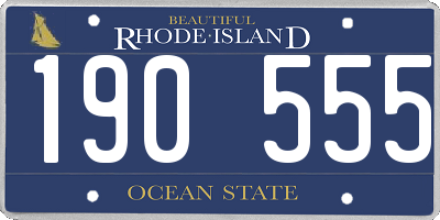 RI license plate 190555