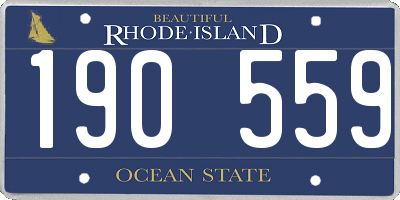 RI license plate 190559