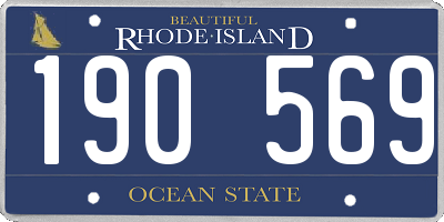 RI license plate 190569