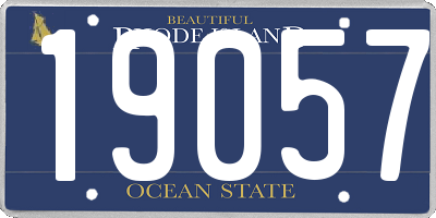 RI license plate 19057