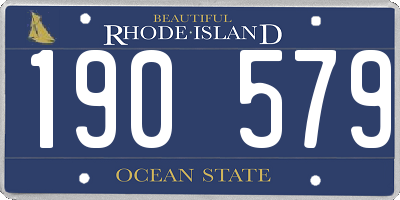 RI license plate 190579