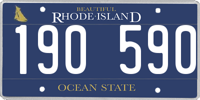 RI license plate 190590