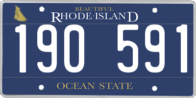 RI license plate 190591