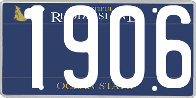 RI license plate 1906