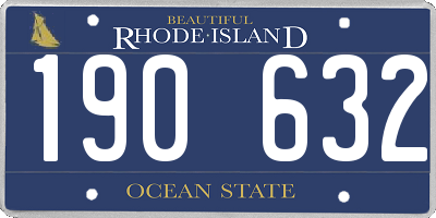 RI license plate 190632
