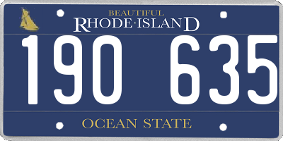 RI license plate 190635