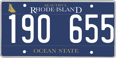RI license plate 190655