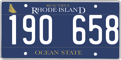 RI license plate 190658